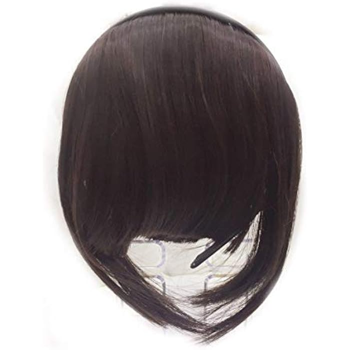 DILLARDS Headband Synthetic Hair Full Fringe Bangs - Brown - Image 1